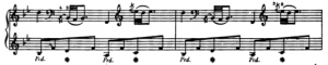 Notation ancienne de la pédale rythmique